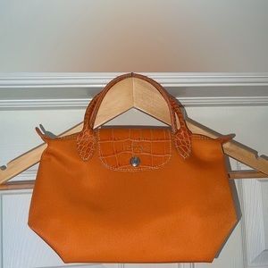 Rare crocodile orange longchamp mini purse